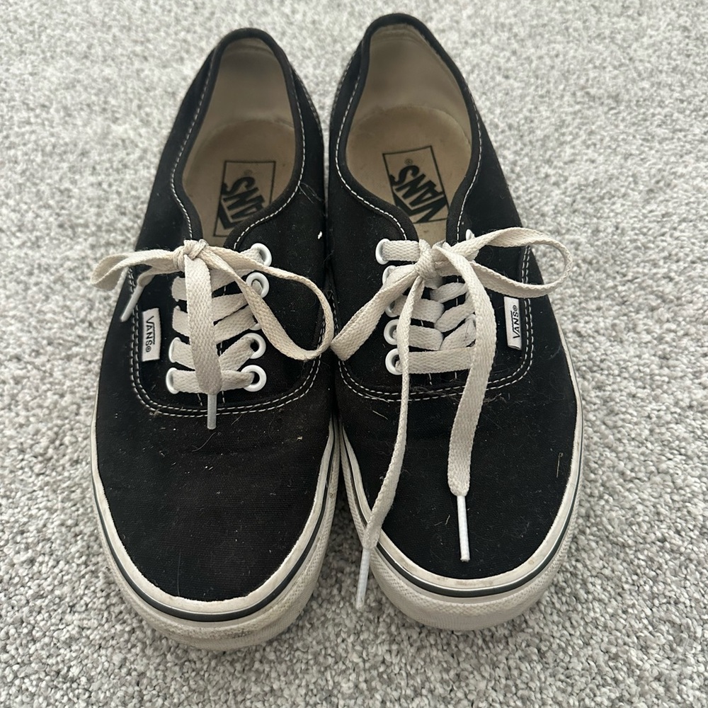Vans Black and White Canvas Shoes